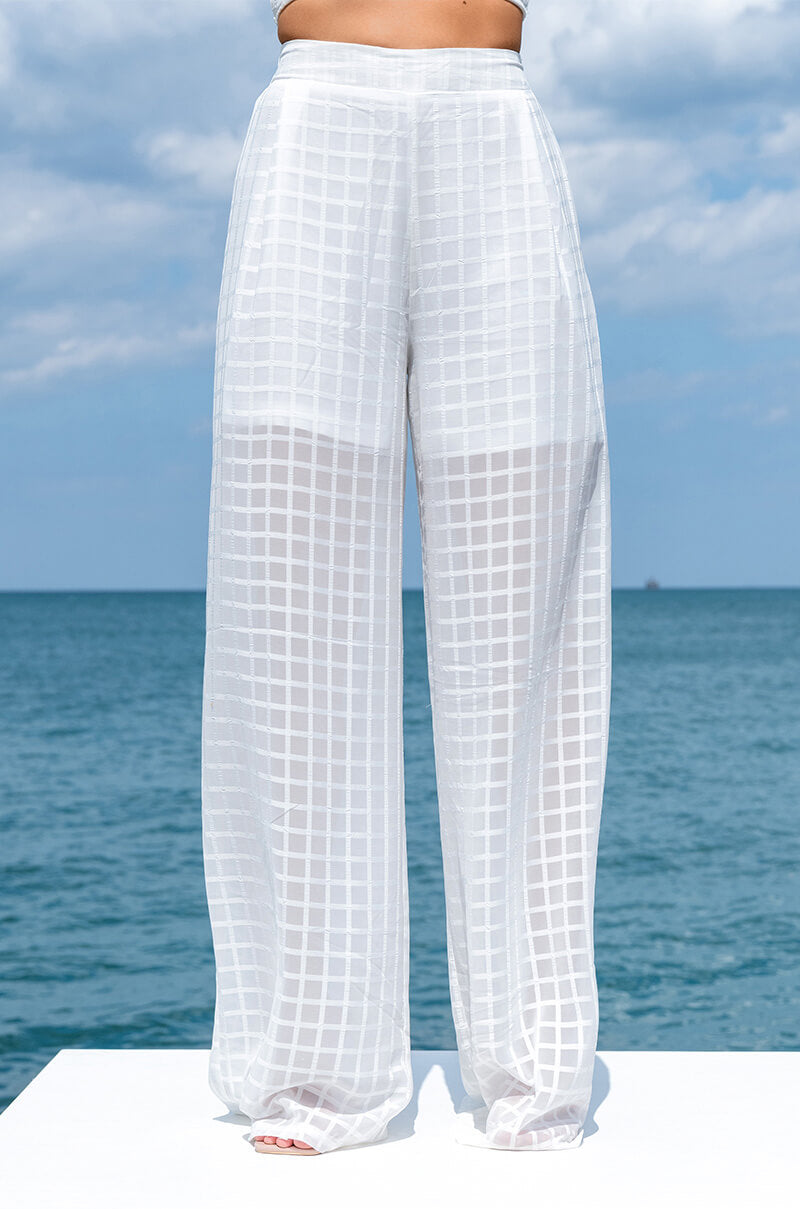 SOHO CHIFFON WIDE LEG PANTS