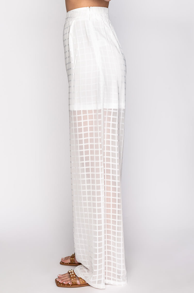 SOHO CHIFFON WIDE LEG PANTS