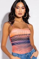 SOL SQUARE NECK MESH BODYSUIT