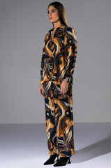 SOLARIS PRINTED BUTTON DOWN BLOUSE
