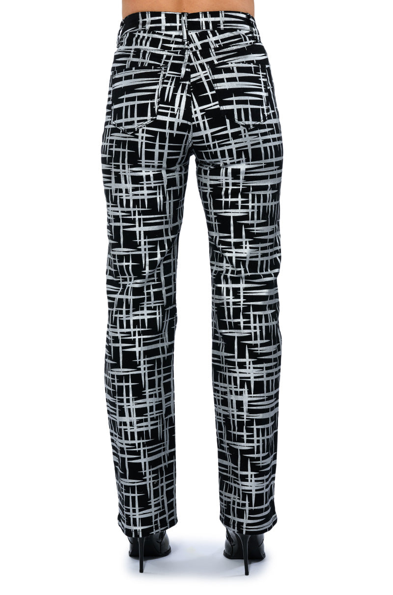 SOMETHING DIFFERENT METALLIC DETAILED JEANS