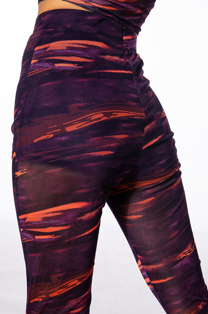 SOMETHING SPECIAL MESH LEGGING WITH RUCHED DETAIL