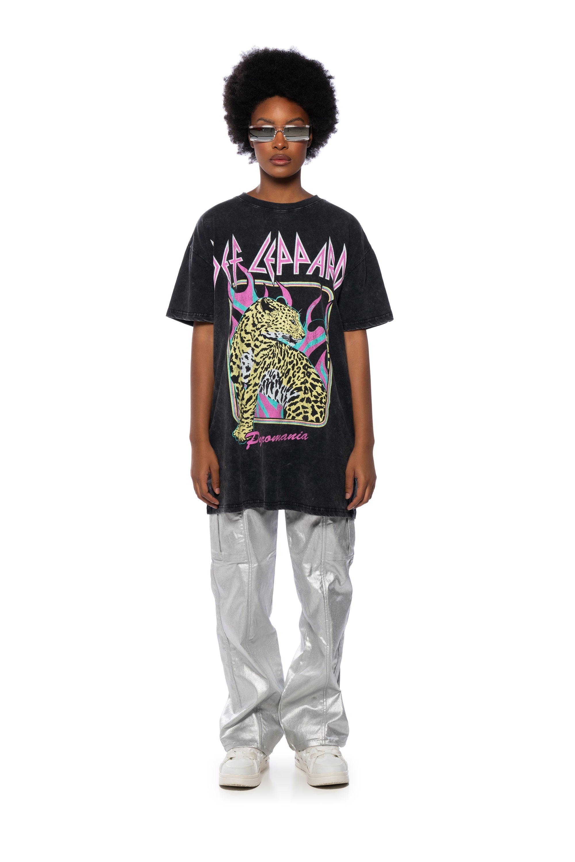 SPACE CADET WIDE LEG METALLIC PANT