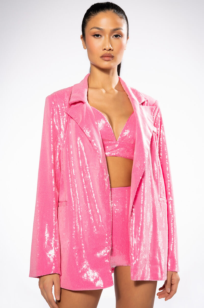 SPARKLE AND SHINE SEQUIN BLAZER
