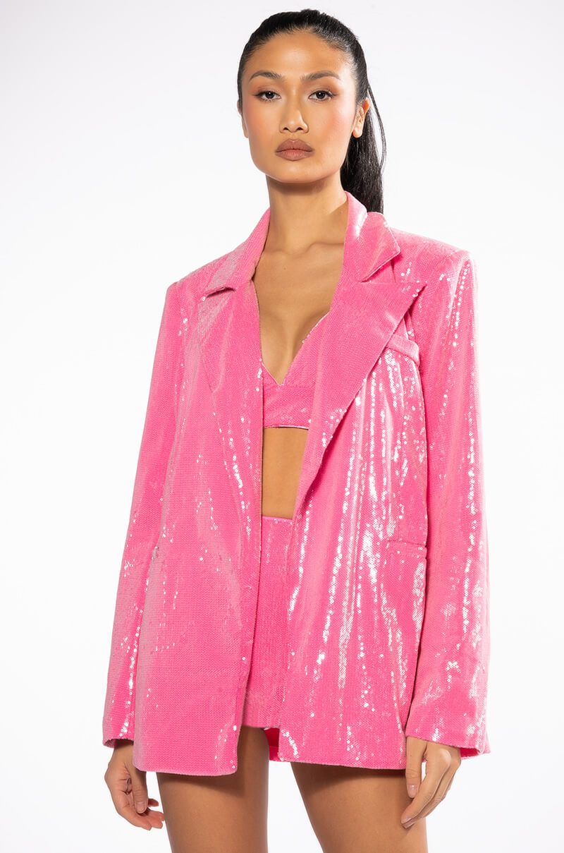 SPARKLE AND SHINE SEQUIN BLAZER