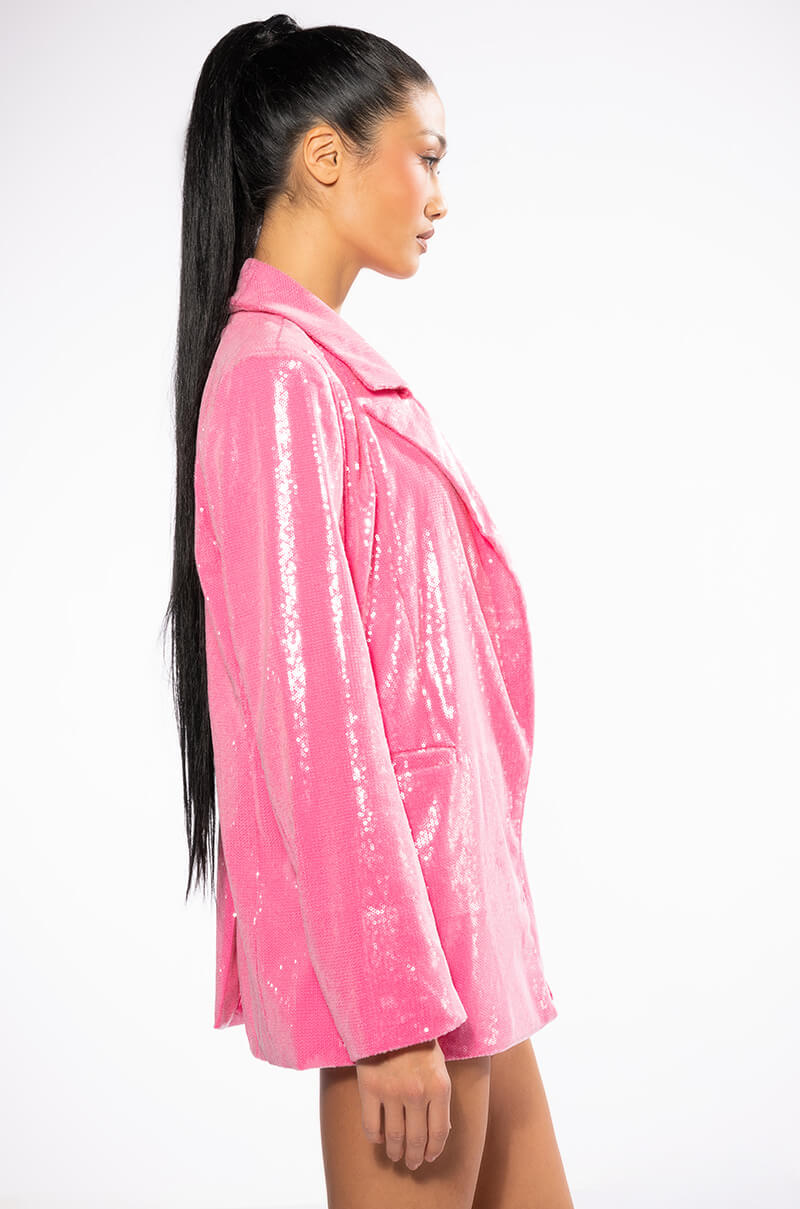 SPARKLE AND SHINE SEQUIN BLAZER