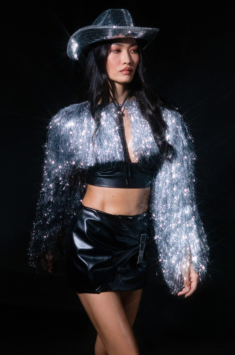 SPRING EDIT TINSEL BOLERO