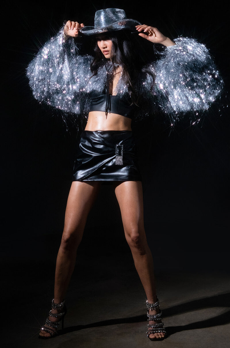 SPRING EDIT TINSEL BOLERO