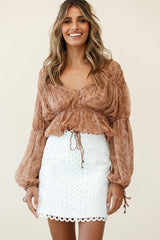 Dinah Crochet Overlay Skirt White