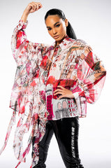 STAND OUT RUFFLE DETAIL BLOUSE