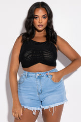 HEARTBREAKER PAINTED CUT OFF DENIM SHORTS