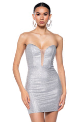 STAR OF THE SHOW RHINESTONE MINI DRESS