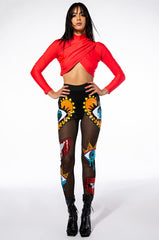 TIA WRAP FITTED LONG SLEEVE TOP