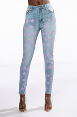 STARLIGHT MID RISE PAINTED SKINNY JEAN