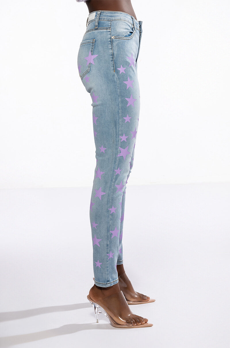 STARLIGHT MID RISE PAINTED SKINNY JEAN