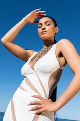 STARS ALIGN SLEEVELESS VNECK CUTOUT BODYSUIT