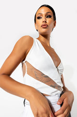 STARS ALIGN SLEEVELESS VNECK CUTOUT BODYSUIT