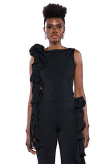 STELLA FLOUNCED SLEEVELESS TOP