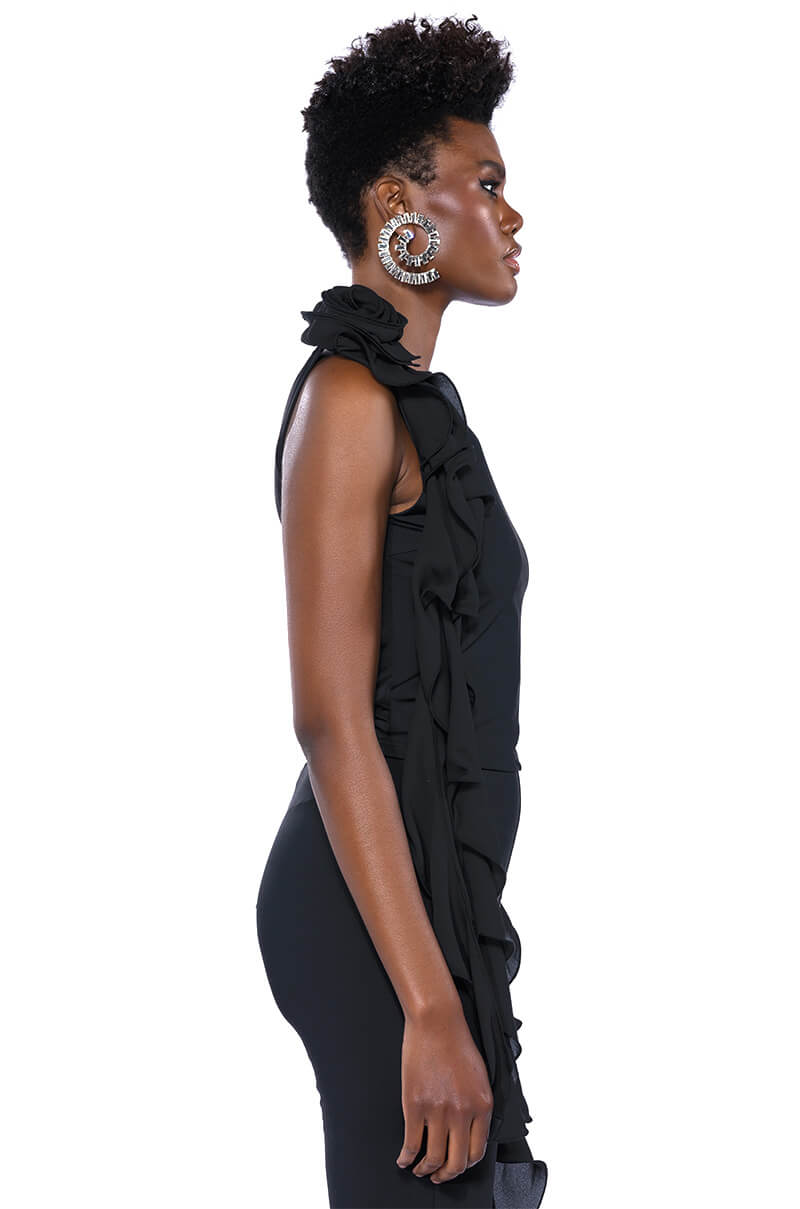 STELLA FLOUNCED SLEEVELESS TOP