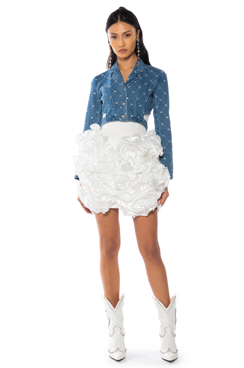 STELLA RHINESTONE DENIM JACKET