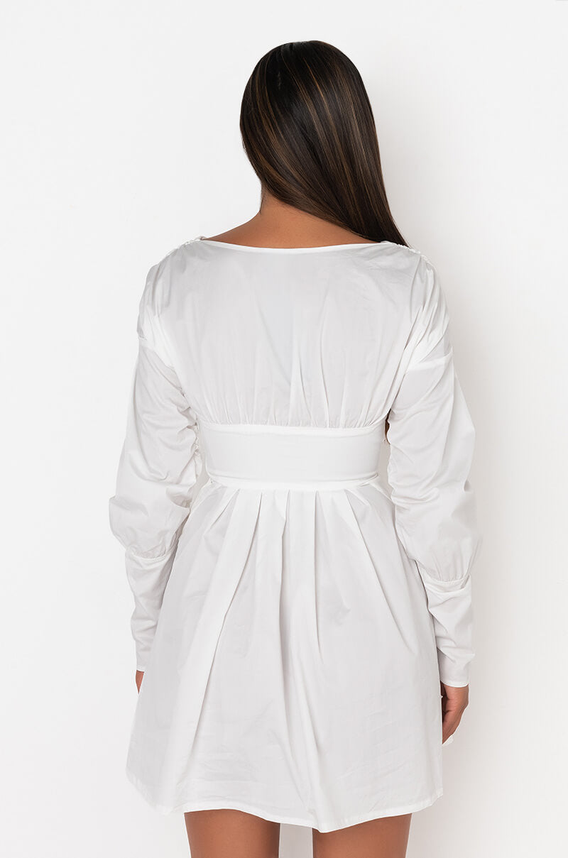 STICK WITH ME MINI DRESS WITH LACE UP