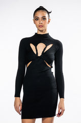 STORYTELLER TWIST FRONT DETAIL MINI DRESS