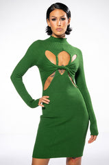 STORYTELLER TWIST FRONT DETAIL MINI DRESS