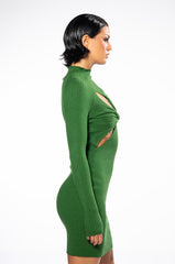 STORYTELLER TWIST FRONT DETAIL MINI DRESS