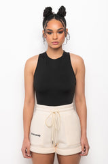 STRAPPED AND LOADED STRAPPY BACK SLEEVELESS BODYSUIT