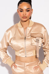 VALERIA SATIN CARGO JOGGER
