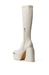 STRENGTH STRETCH CHUNKY BOOT IN CREAM