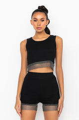 SUGA BOO RHINESTONE DETAIL TOP