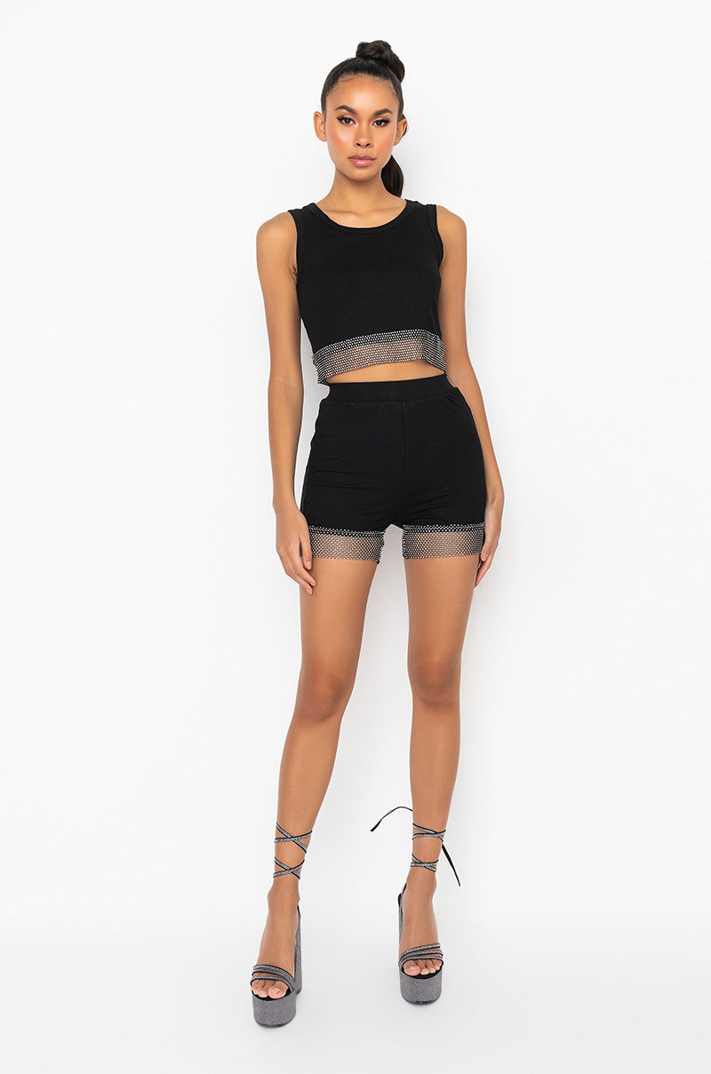 SUGA BOO RHINESTONE DETAIL TOP