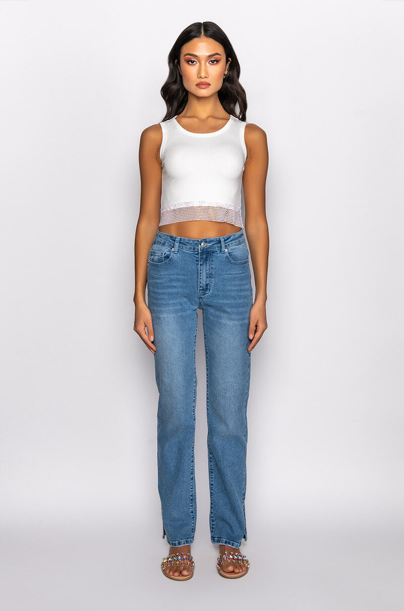 SUGA BOO RHINESTONE DETAIL TOP