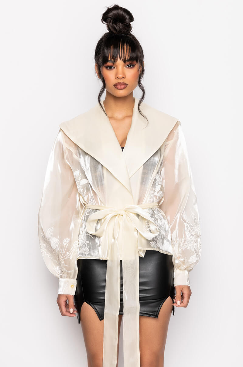 SUMMER DREAMING CHIFFON WRAP JACKET