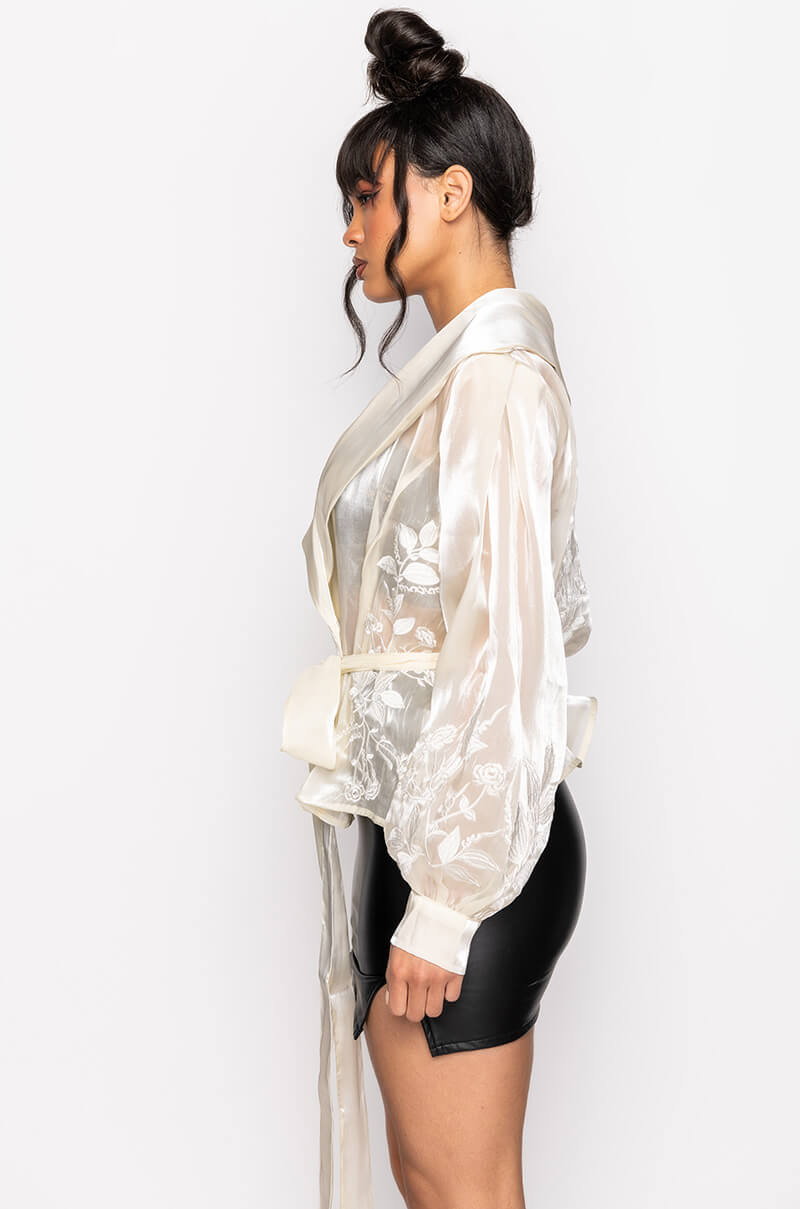 SUMMER DREAMING CHIFFON WRAP JACKET