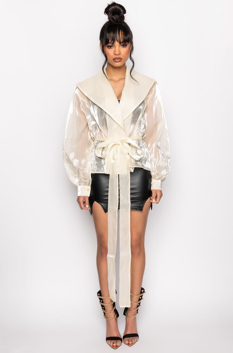 SUMMER DREAMING CHIFFON WRAP JACKET