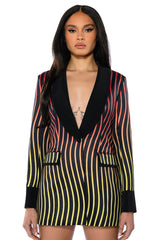 SUNSET ROAD STRIPE BLAZER