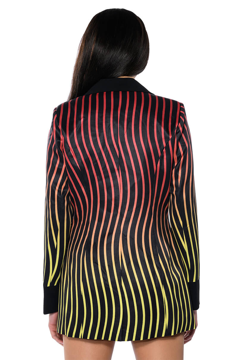 SUNSET ROAD STRIPE BLAZER
