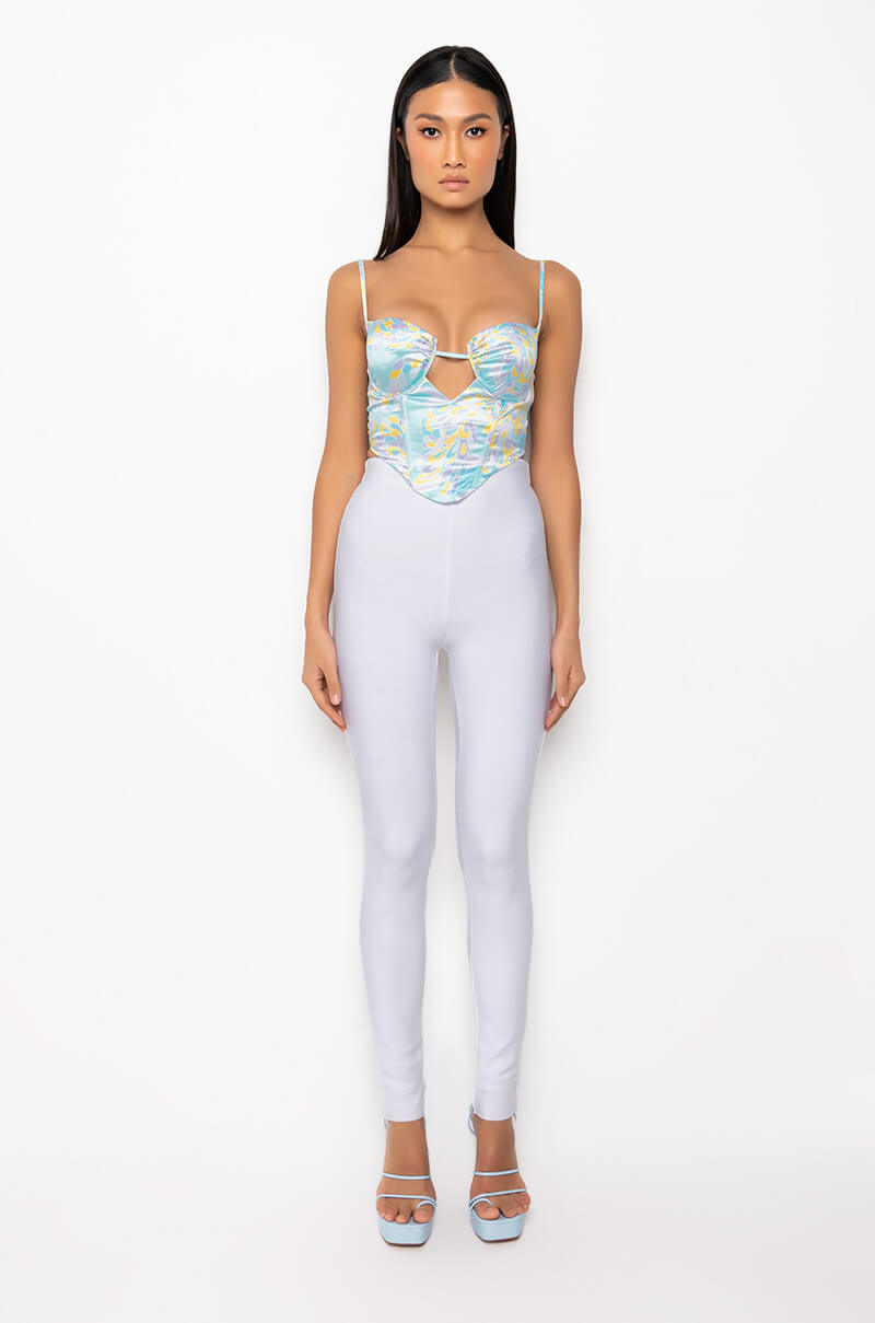 SWEET ESCAPE SATIN BUSTIER TANK