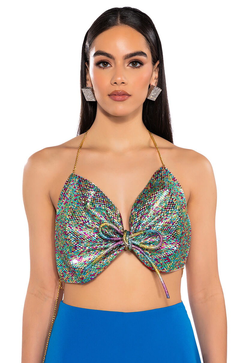 SWEET THANG EMBELLISHED CROP TOP