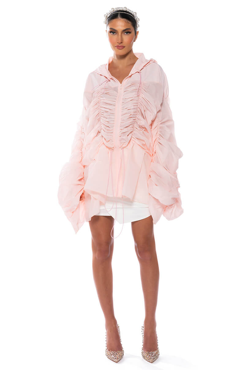 SWEETIE PIE PASTEL RUFFLE SPORTS BOMBER