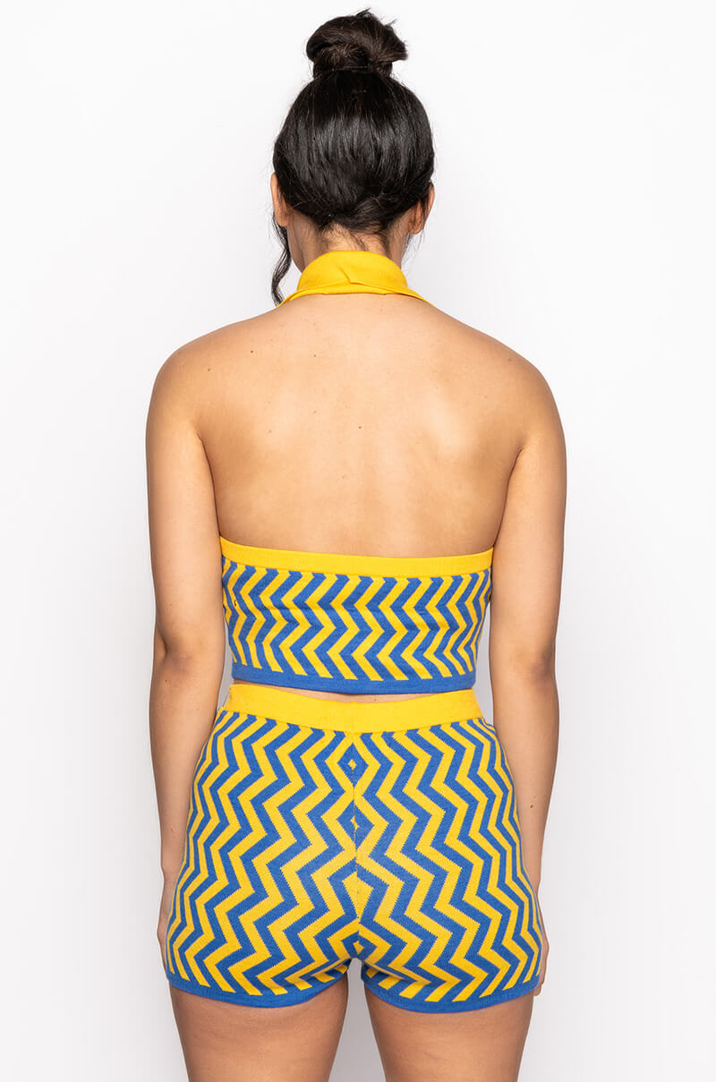SYDNEY HALTER NECK KNIT CROP TOP