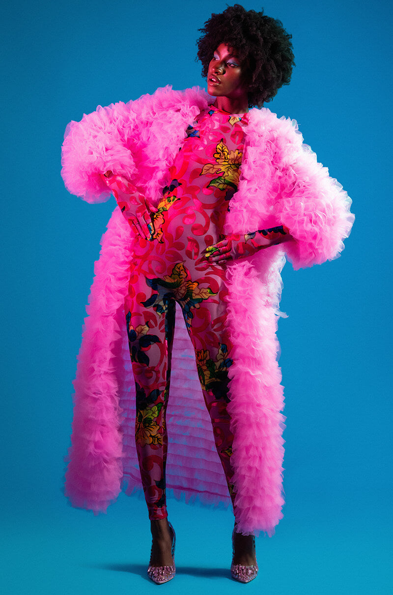 TAKE A BOW AVANT GARDE RUFFLE TRENCH