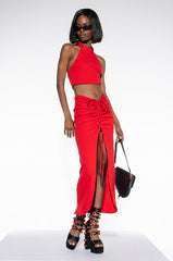 TAKE IT TO THE LIMIT RIBBED TIE TOP