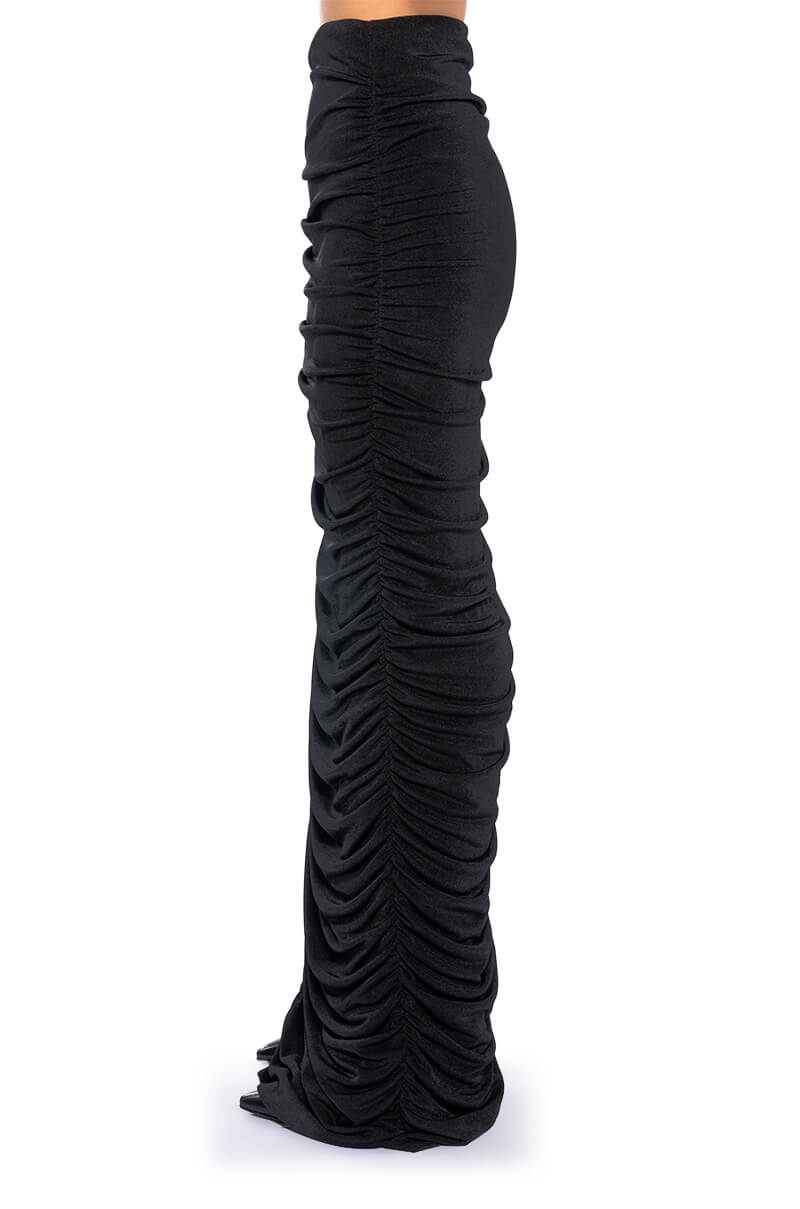 TALK ABOUT IT RUCHED MAXI SKIRT