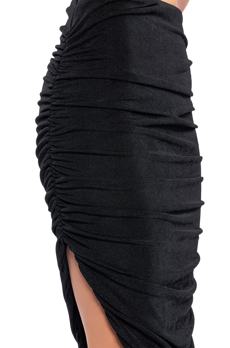 TALK ABOUT IT RUCHED MAXI SKIRT