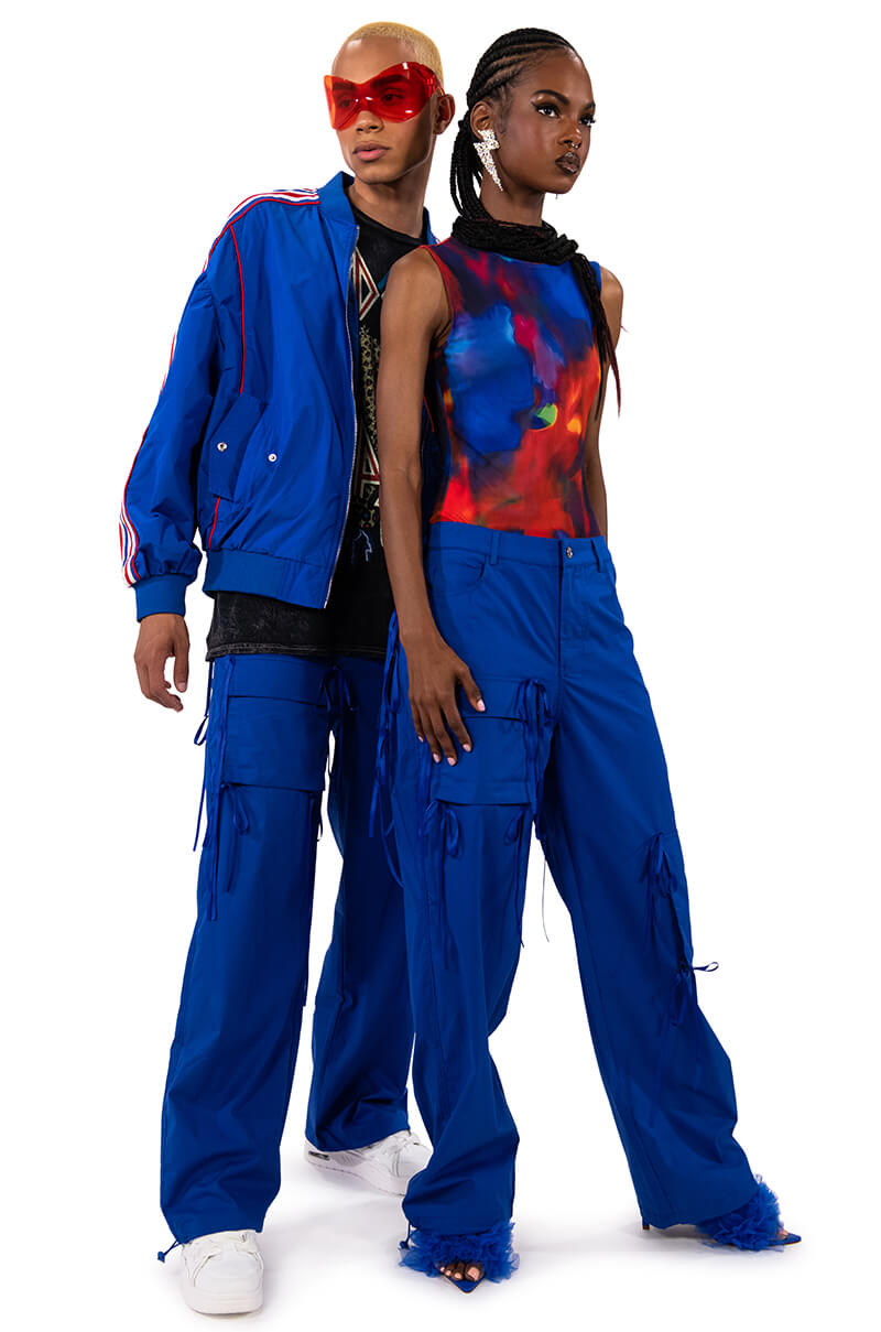 TALK OF THE TOWN ASYMMETRICAL CARGO PANT