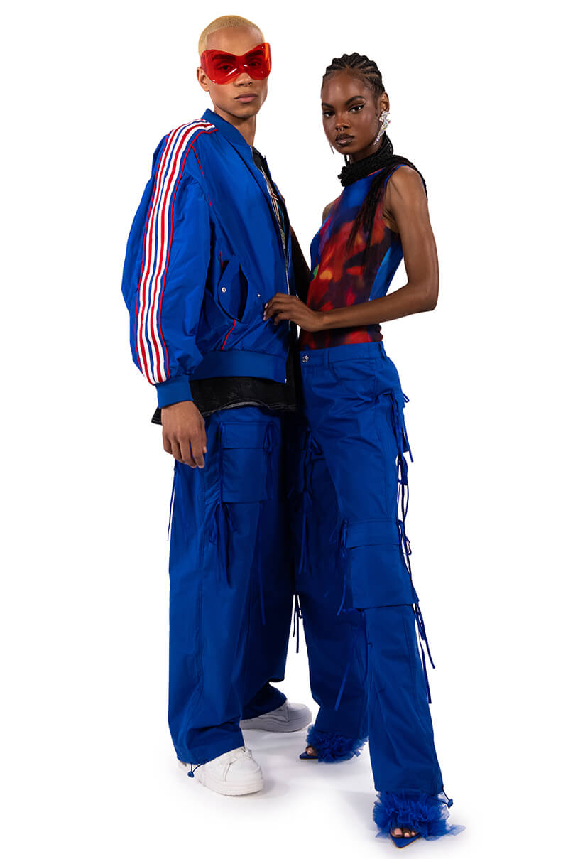 TALK OF THE TOWN ASYMMETRICAL CARGO PANT