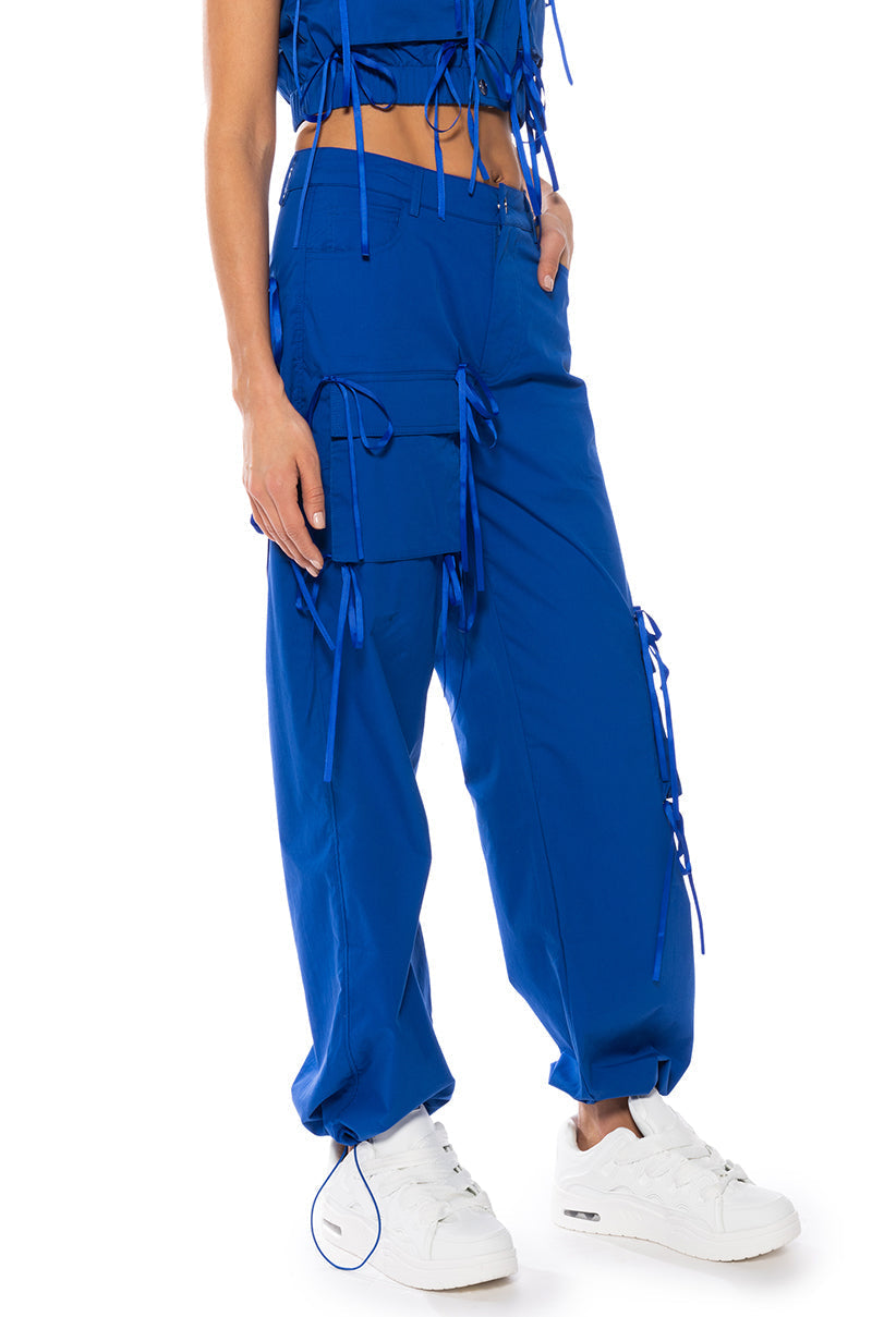 TALK OF THE TOWN ASYMMETRICAL CARGO PANT